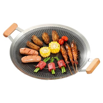 小麥購物 木耳 戶外便攜燒烤盤 L1380  34cm  1個