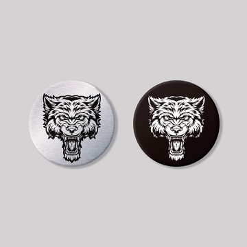 惡狼/圓形/鋁牌飾貼 SunBrother孫氏兄弟