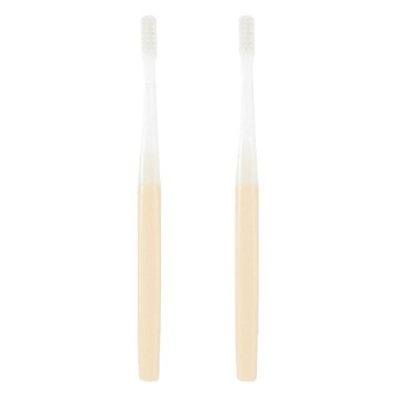 MUJI 無印良品 可替換刷頭的牙刷 一般刷頭 柔軟刷毛 黃色  2支  1入