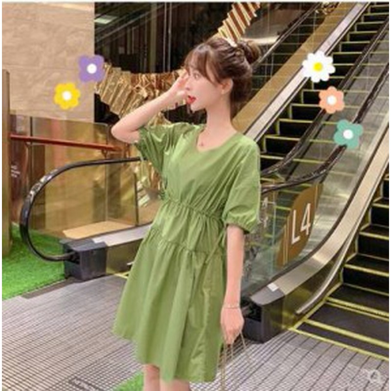 ワンピース 無地 ミニ丈 ガーリー お呼ばれ パフスリーブ レトロ 清楚 きれいめ レディース トレンド 通販 Lineポイント最大1 0 Get Lineショッピング