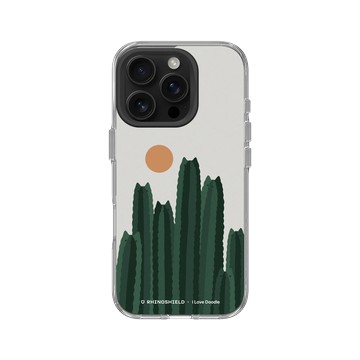 iPhone 16 Pro Clear 透明 - ilovedoodle (Lim Heng Swee) - Cat and Plant - 貓咪仙人掌