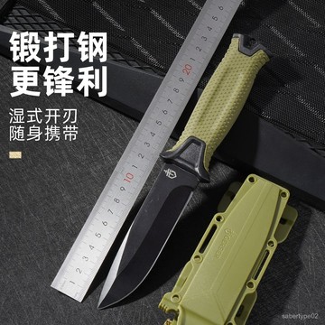 JEEP步兵戶外戰術野外求生直刀收藏防身隨身刀具戶外刀露營野營刀
