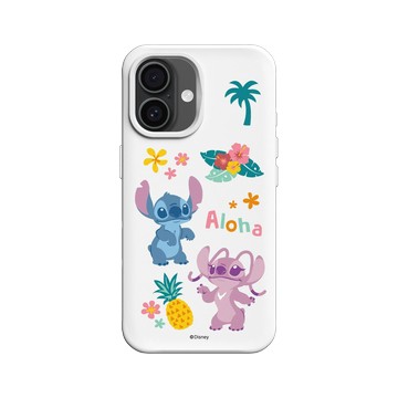 iPhone 16 SolidX 白 - 迪士尼-史迪奇 Disney Stitch - 史迪奇 - 史迪奇與安琪