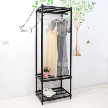 【品樂生活】45X60X205CM菱形網三層單桿衣架組/鐵架衣櫥/衣櫥架/波浪衣櫥/衣櫥櫃