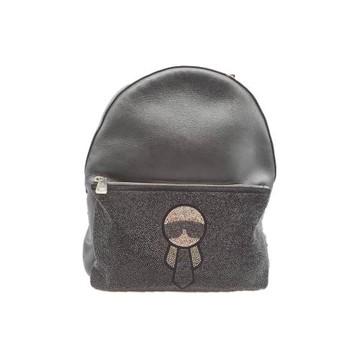 【二手精品 9.5成新】FENDI 芬迪老佛爺簽名限量款全皮雙肩背包 編號L210