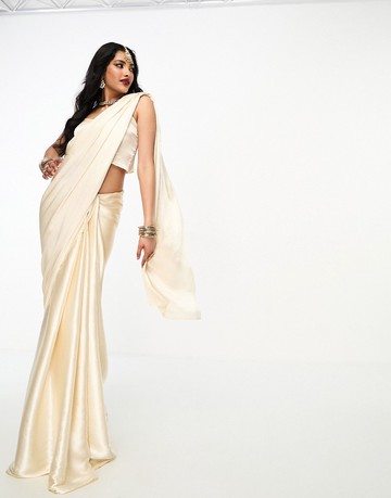 Kanya London saree co-ord set in gold
