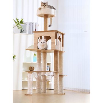 貓爬架貓窩貓樹一體貓架小型貓跳臺太空艙不占地貓玩具貓爬柱貓塔