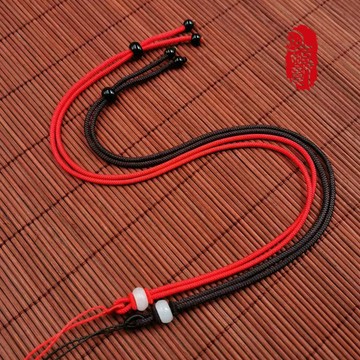 可調整手工編織繩平安扣玉環掛繩和田玉翡翠玉佩掛墜繩項鍊繩