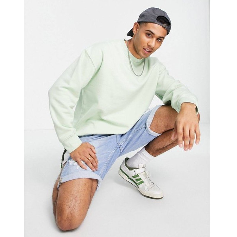 トップマン スウェット トレーナー メンズ Topman Oversized Co Ord Sweatshirt In Green エイソス Asos グリーン 緑 通販 Lineポイント最大0 5 Get Lineショッピング