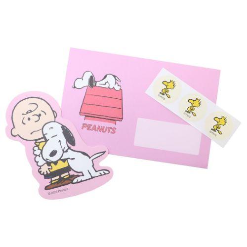 peanuts スヌーピー グッズ レターセット キャラクター ダイカットレターセット ピンク