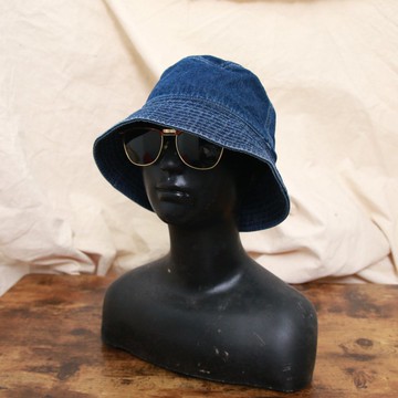 Back to Green::夏季帽款 深藍牛仔 漁夫帽 d-70//vintage hat