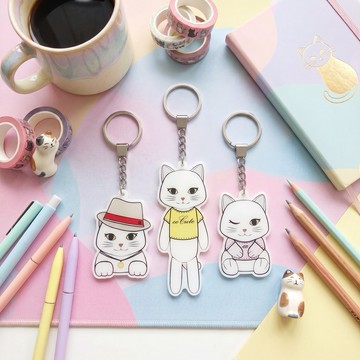 [快速出貨](禮盒包裝)收禮人自選款式【eeCute】萌貓造型悠遊卡(鑰匙圈)｜生日禮物｜送禮推薦｜情人禮｜閨蜜禮｜母親節禮物｜父親節禮物｜交換禮物