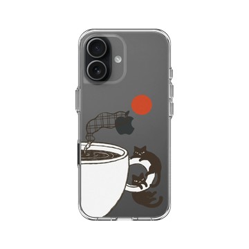 iPhone 17 Clear Case（相機按鈕） 透明 - ilovedoodle (Lim Heng Swee) - Coffee Cat: 喵喵遊樂場
