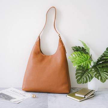 真皮肩背包 22360 棕M