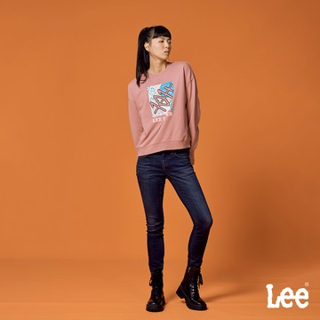Lee 418 彈性中腰修身窄管牛仔褲 女 101+ 深藍洗水 LB317102964
