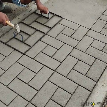 庭院道路地坪防滑壓花水泥印花模具 大全水泥地水泥印花過道花園