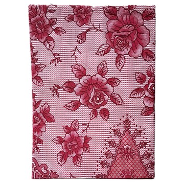 永潔 刻花橢圓桌巾  180 x 135cm  刻花 紅色  1個