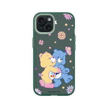 iPhone 15 Clear 憂墨綠 - Care Bears - 抱一個