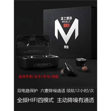 (免運)猛士雷音25新款耳機藍牙入耳式無線降噪隔音續航超長電量大重低音