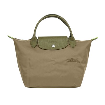 LONGCHAMP S號短把LE PLIAGE GREEN摺疊水餃包/朝鮮薊色