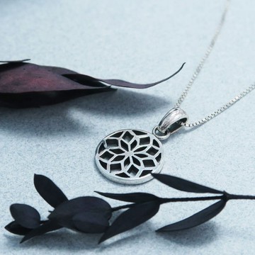 窗花 加官窗(小) 925純銀項鍊-ART64