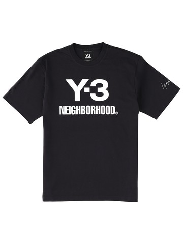 y - 3 neighborhood t-shirt with logo y - 3 x neighborhood