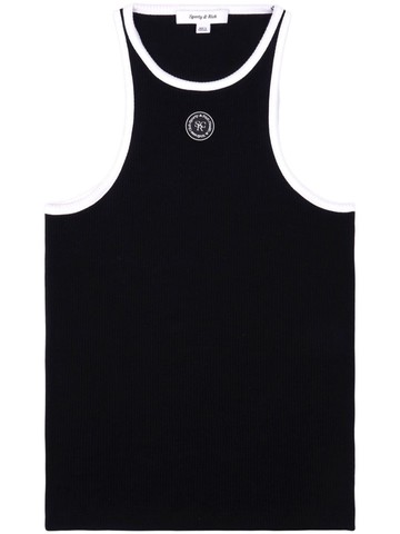 Sporty & Rich - SRHWC ribbed tank top - women - Cotton - L - Black