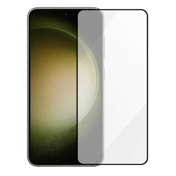 Metal-Slim Samsung Galaxy S23 全膠滿版9H鋼化玻璃貼(支援指紋辨識解鎖)-晶鑽黑