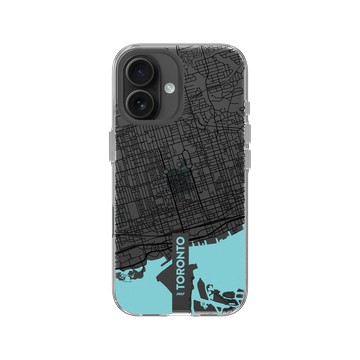 iPhone 16 Clear Case（相機按鈕） 透明 - JOCR - Toronto (Black Logo)