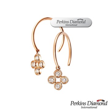 PERKINS 伯金仕 Star II系列 18K玫瑰金鑽石耳環