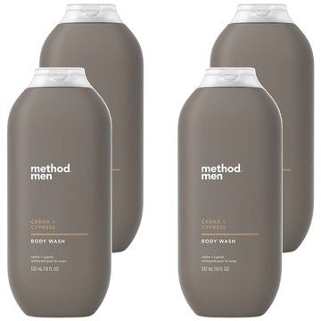 method 美則 男仕潔膚露 雪松落羽杉  4個  532ml
