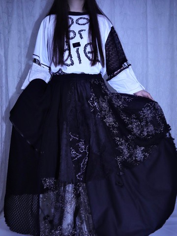 2way MIX 設計裙6011MBK MEIKEIIN handmade