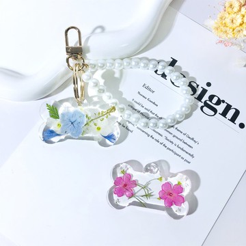 藍色粉色系列 押花鑰匙扣 把春天和愛意隨身攜帶 多種形狀可選