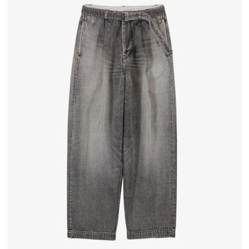 日貨代購CITY】2025SS GRAPHPAPER SELVAGE DENIM BELTED PANTS 寬版 牛仔褲