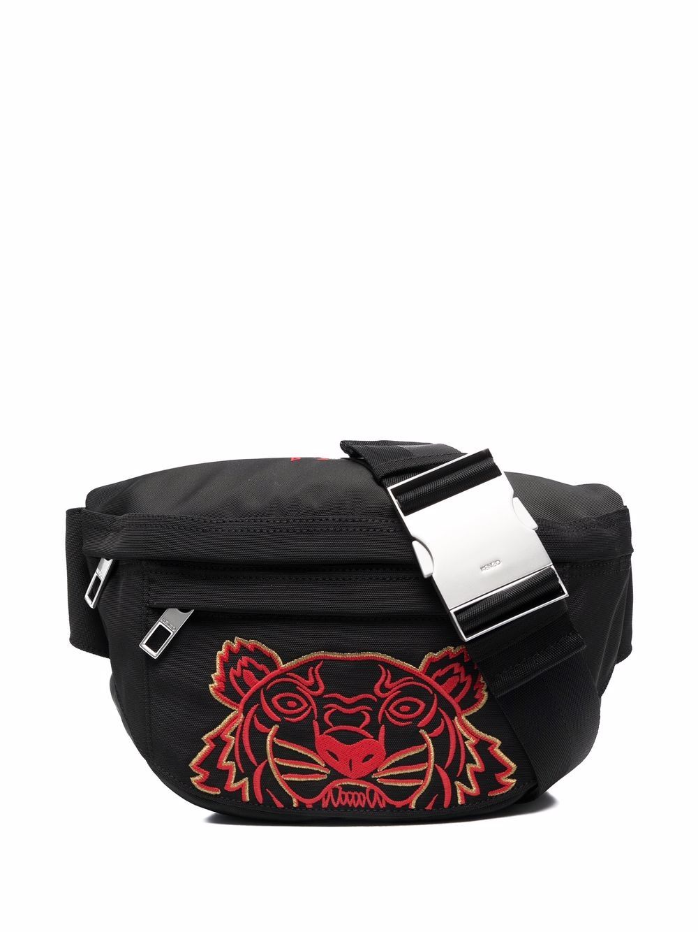 Kenzo - embroidered Tiger Head belt bag - men - PolyesterNylon/Polyester - One Size - Black