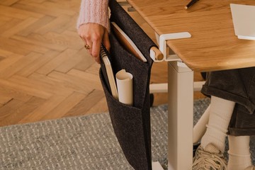 毛氈懸掛式桌面收納盒 - 垂直桌面收納