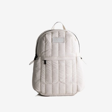 橡膠感尼龍空氣後背包-白色