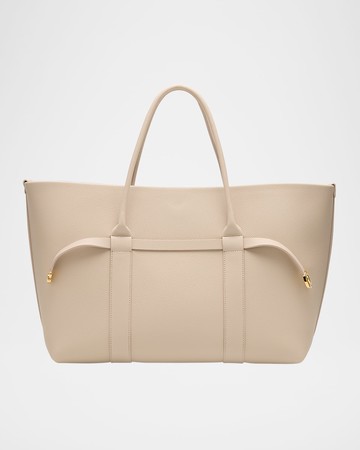 Ghiera Grained Leather & Cashmere Tote Back