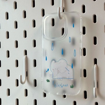 雨衣小象適用蘋果手機殼iPhone17PROMax/16/15/12pro膚感磨砂新款