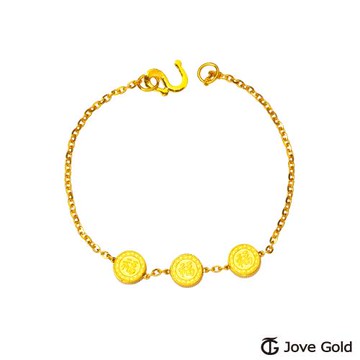JoveGold漾金飾 旺福彌月黃金手鍊