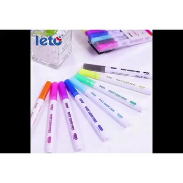 彩色輪廓雙線筆 繪圖筆 學生個性創意筆  彩色動漫設計筆  筆 記賬筆 廣告筆 文具美術用品 附發票 台灣出貨