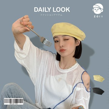 ZOII 佐壹| 馬卡龍貝雷帽 貝雷帽 畫家帽 貝蕾帽 南瓜帽 報童帽 #106016