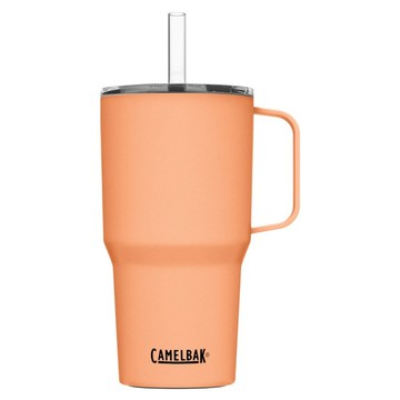 CAMELBAK Straw Mug 雙層不鏽鋼吸管保冰馬克杯  日出橘  1個  710ml