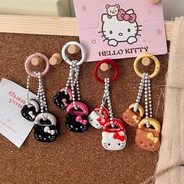 HelloKitty吊墜 手機掛繩 手機挂繩 DIY手機手鍊鑰匙鏈吊墜 百搭 手機挂繩裝飾配件 包包挂飾 CCD相機掛件