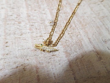 酷酷可愛合金鋯石小鱷魚短鍊