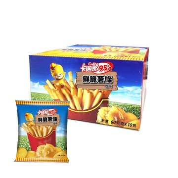 卡迪那 95℃鮮脆薯條鹽味x2盒 (60公克x10入/盒)