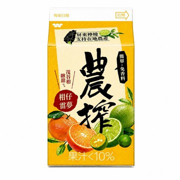 農搾柑仔雷夢飲375ml※實際到貨效期約4天以上