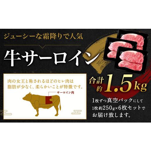 ふるさと納税 福岡県 北九州市 九州産黒毛和牛サーロインステーキ 約1.5kg (約250g×6枚) 牛肉 国産 ステーキ サーロイン 牛肉 お肉 国産 日本産