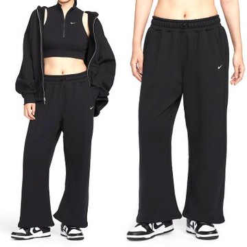 Nike As W Nsw Street Oh Flc Pant 長褲 女款 黑色 寬鬆 直筒 HV1948-010