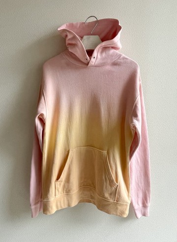 日本製造 手染「日落之前」連帽衫 泥染 工藝 MUD dyed 夕陽色澤